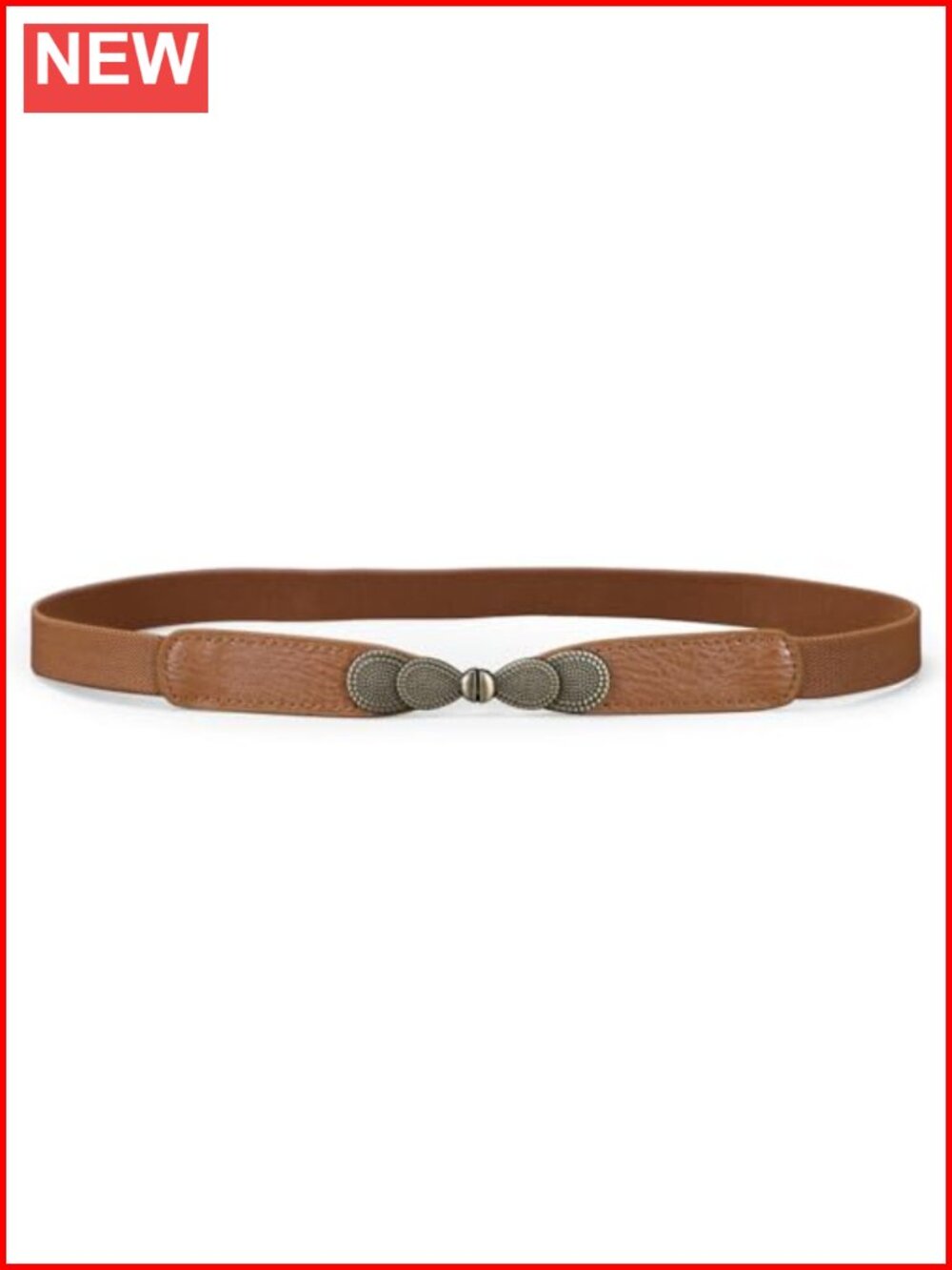 Women Skinny Elastic Stretch Waist Belt Retro Thin Belt for Dresses